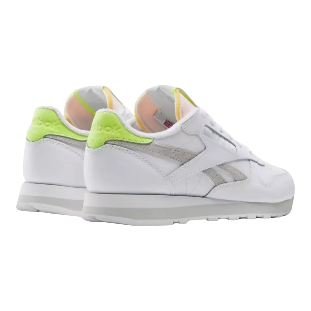 Tenis Reebok Classic Leather Casual Blanco Para Mujer 100% Original