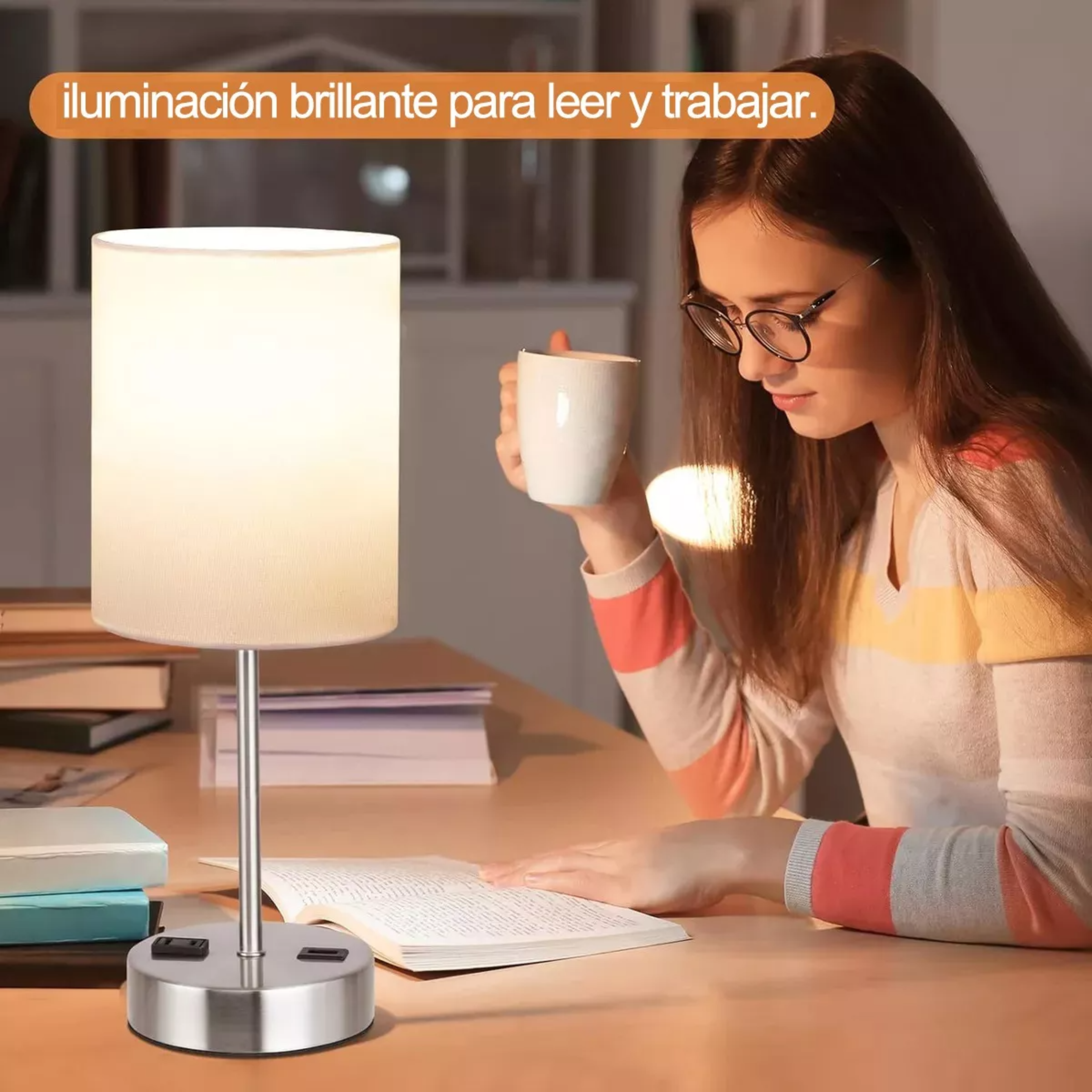 Lámparas De Mesa De Buró Táctil 2pcs Para Iluminación Hogar