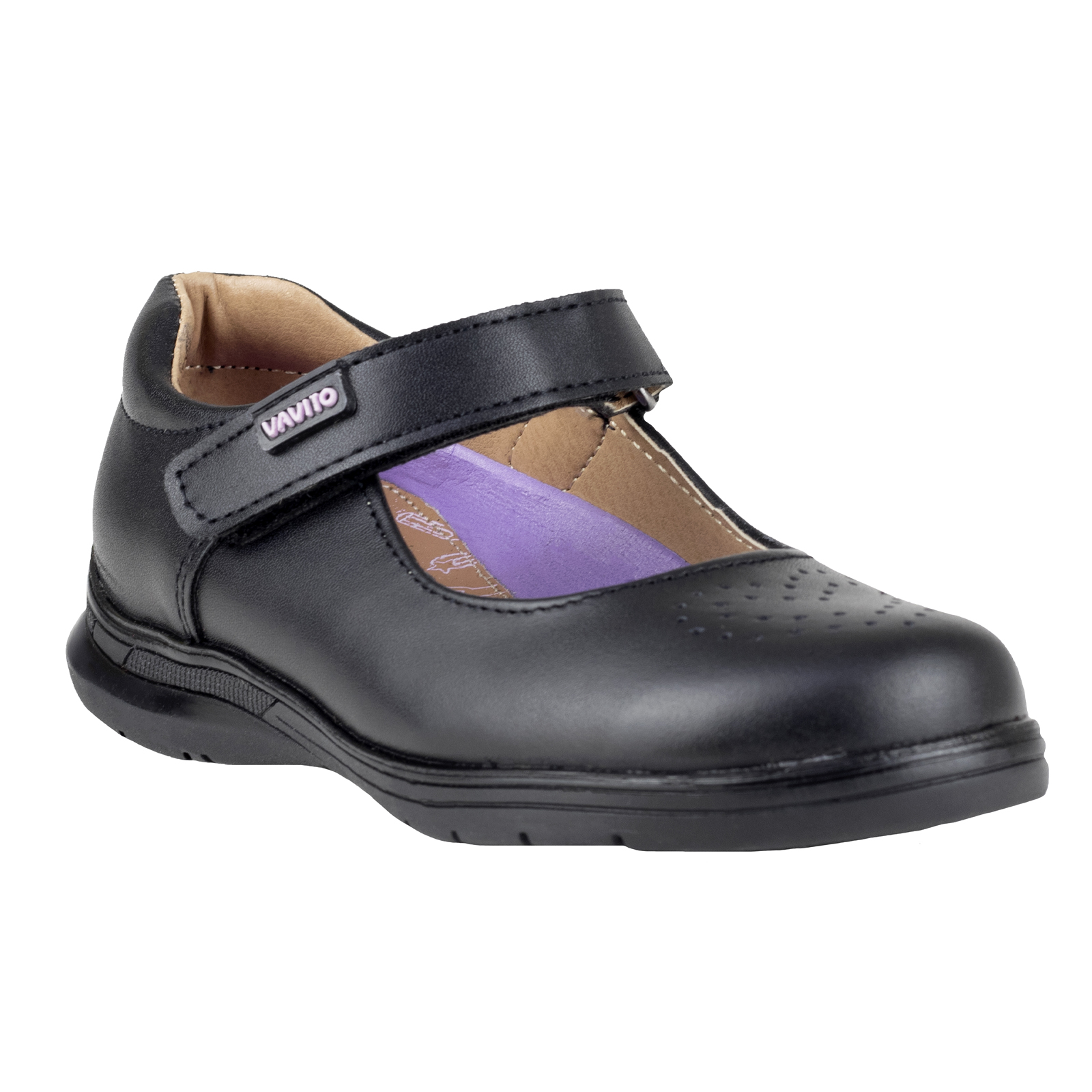 Zapatos Niña Escolares Vavito Comodos 754006 Negro Ligeros