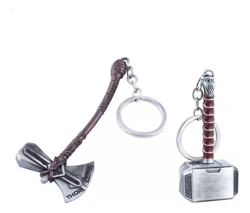 Llaveros Hacha Y Martillo De Thor Marvel Los Vengadores