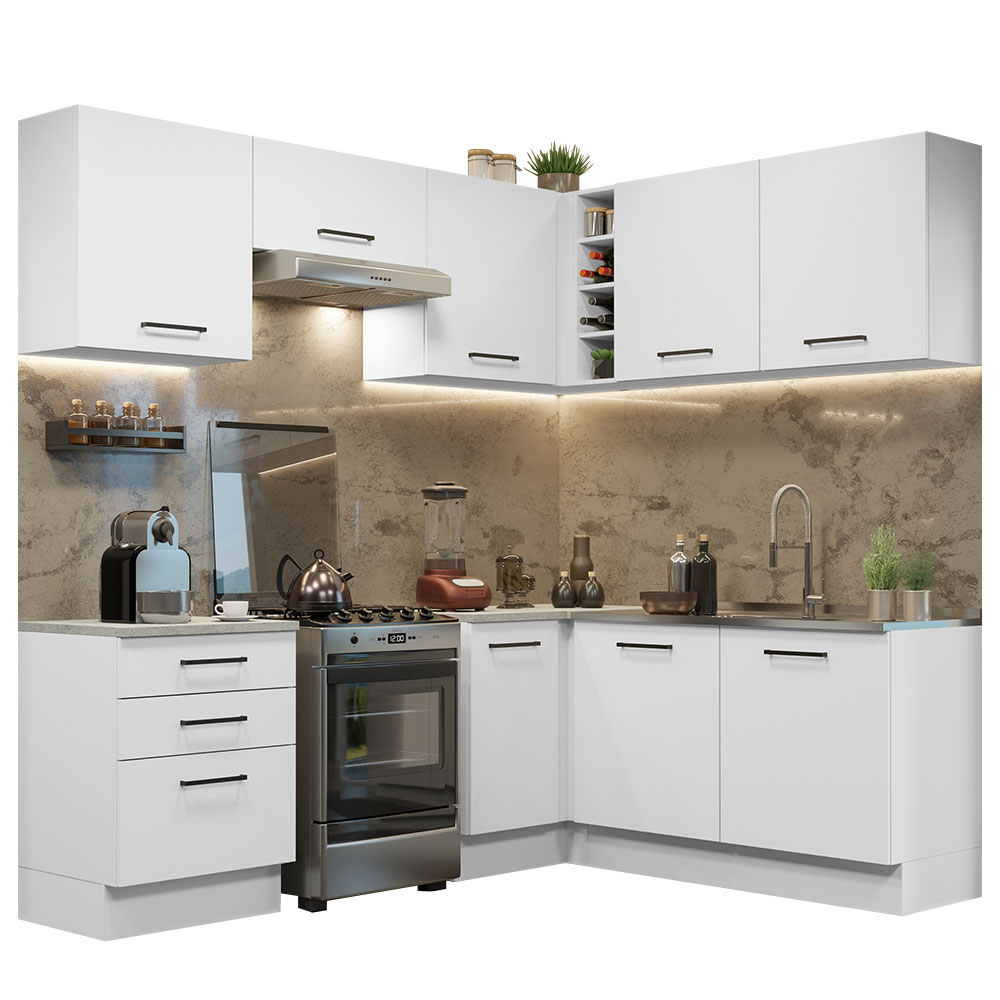 Cocina Integral de Esquina Ágata Madesa 399cm Blanco 02