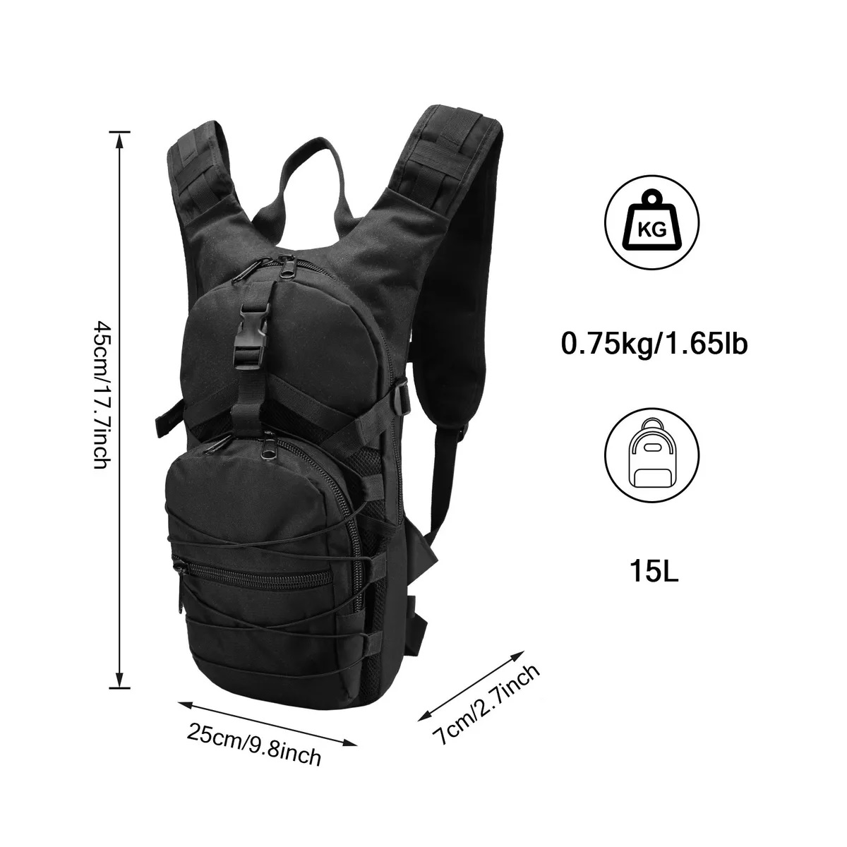 Mochila Hidratación Táctica Ciclismo Hiking Bolsa De Agua 3l Estilo 1
