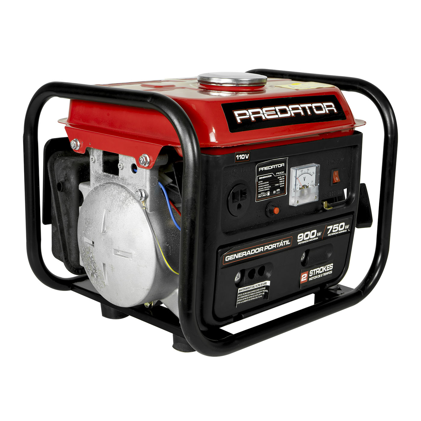 Generador Portátil A Gasolina 2 Tiempos Predator 900w 110v/60hz C/Motor 2 Hp - P1000