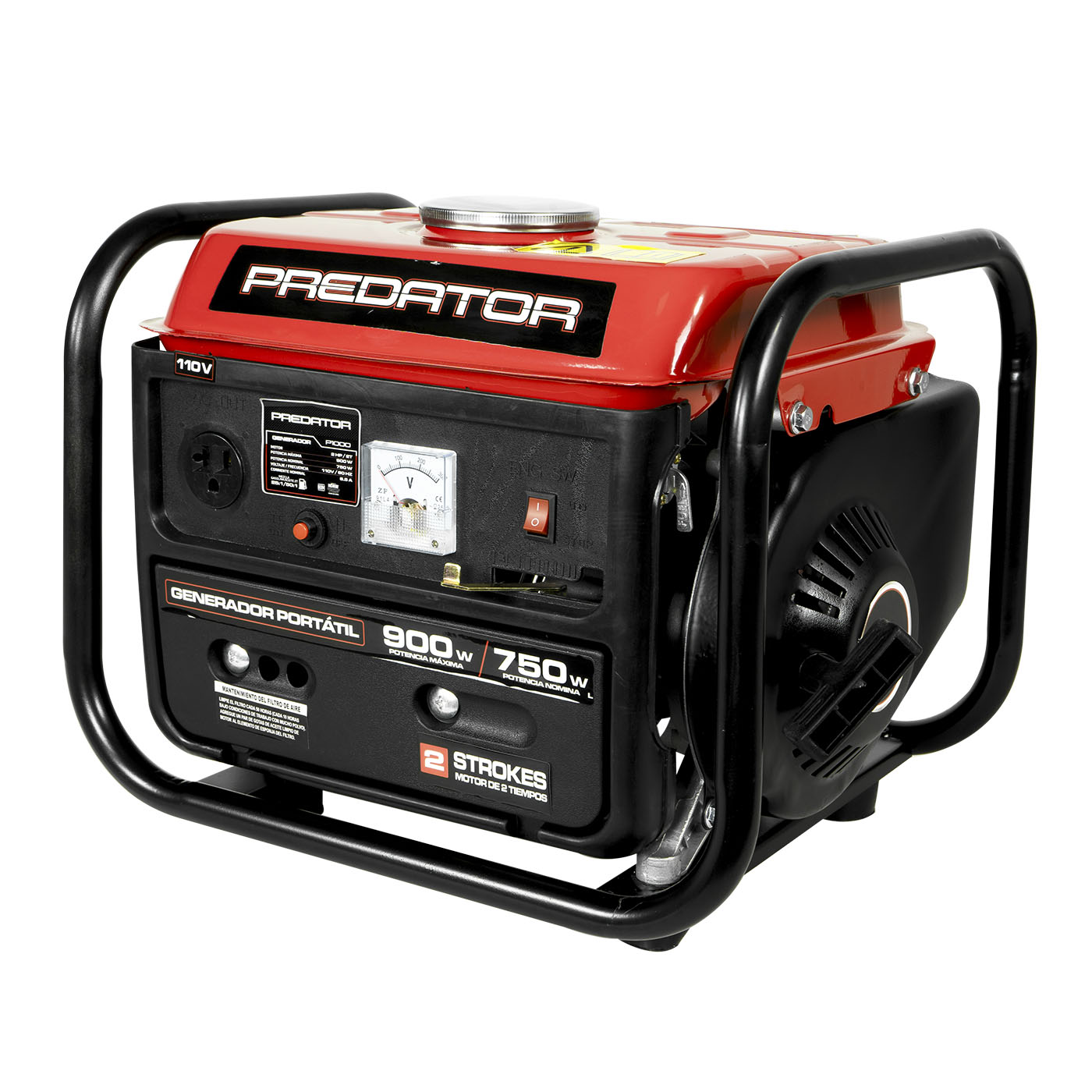Generador Portátil A Gasolina 2 Tiempos Predator 900w 110v/60hz C/Motor 2 Hp - P1000