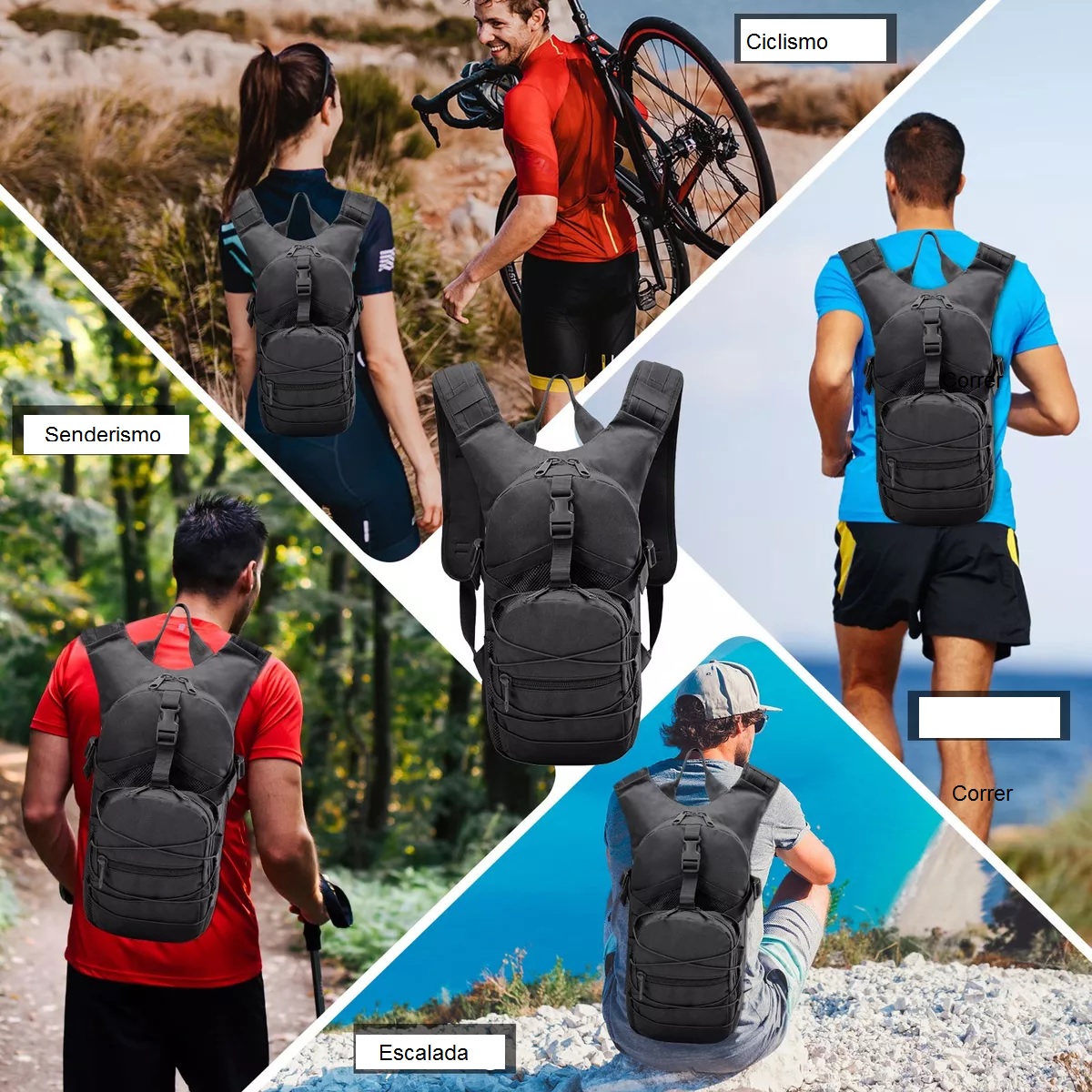 Mochila Hidratación Táctica Ciclismo Hiking Bolsa De Agua 3l Estilo 1