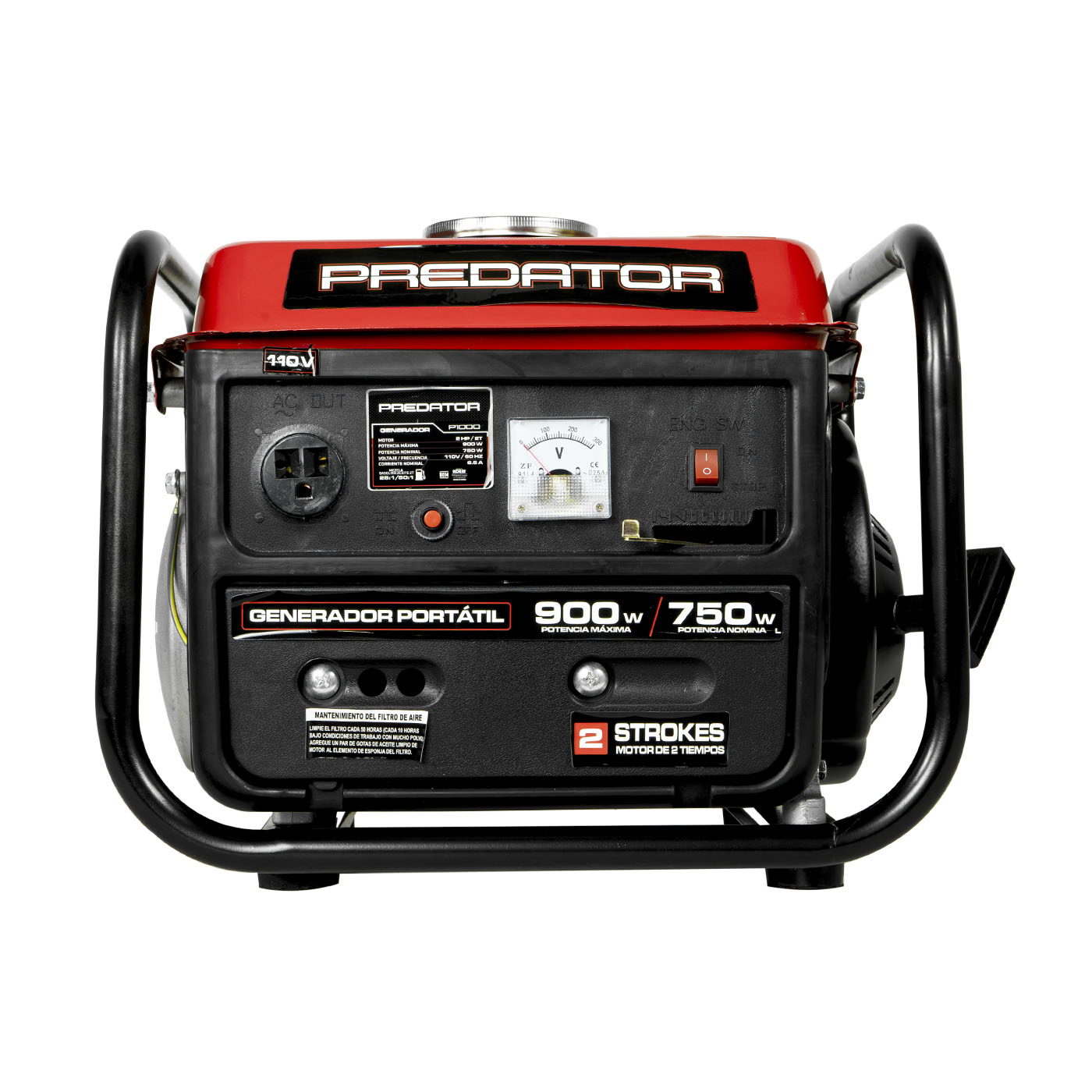 Generador Portátil A Gasolina 2 Tiempos Predator 900w 110v/60hz C/Motor 2 Hp - P1000
