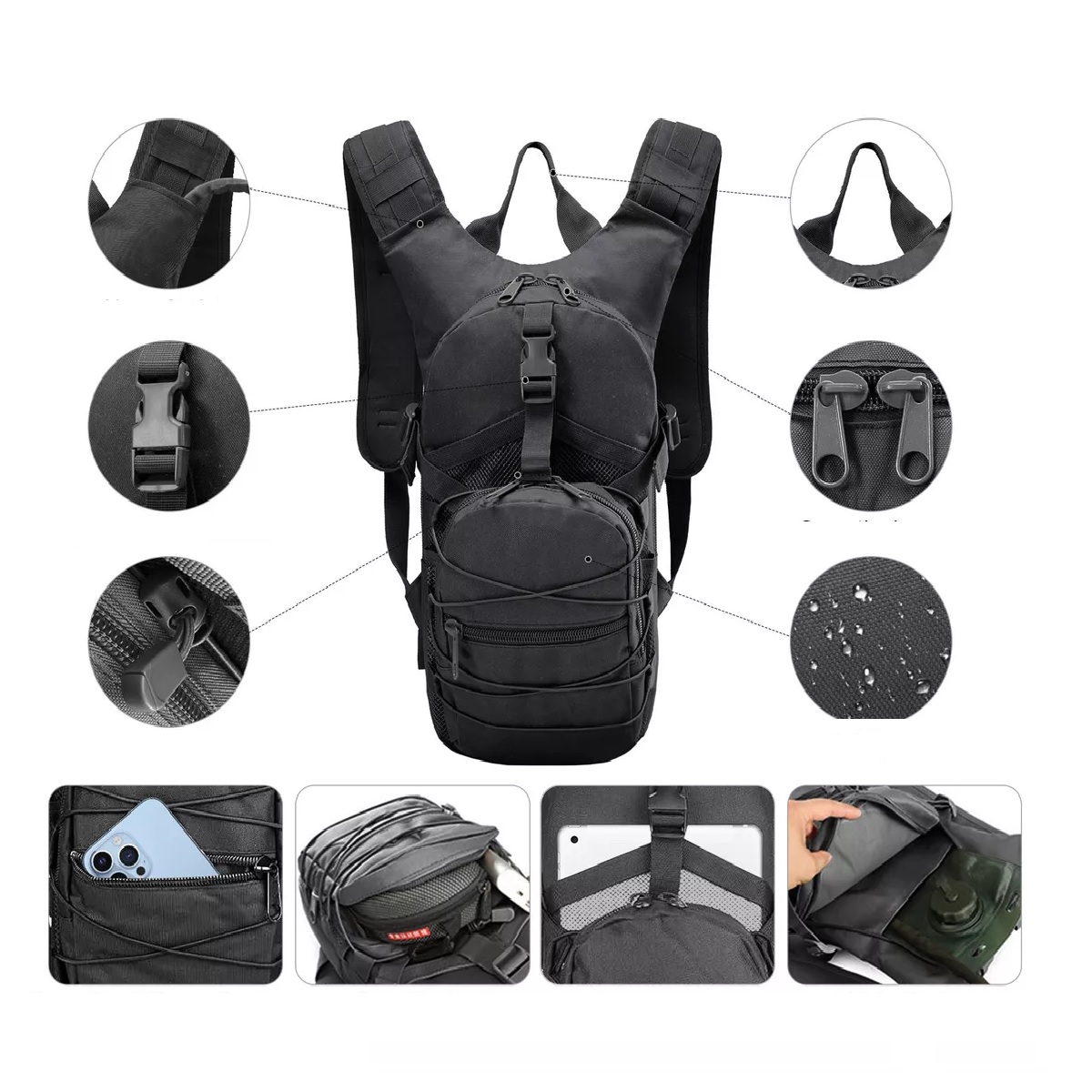 Mochila Hidratación Táctica Ciclismo Hiking Bolsa De Agua 3l Estilo 1