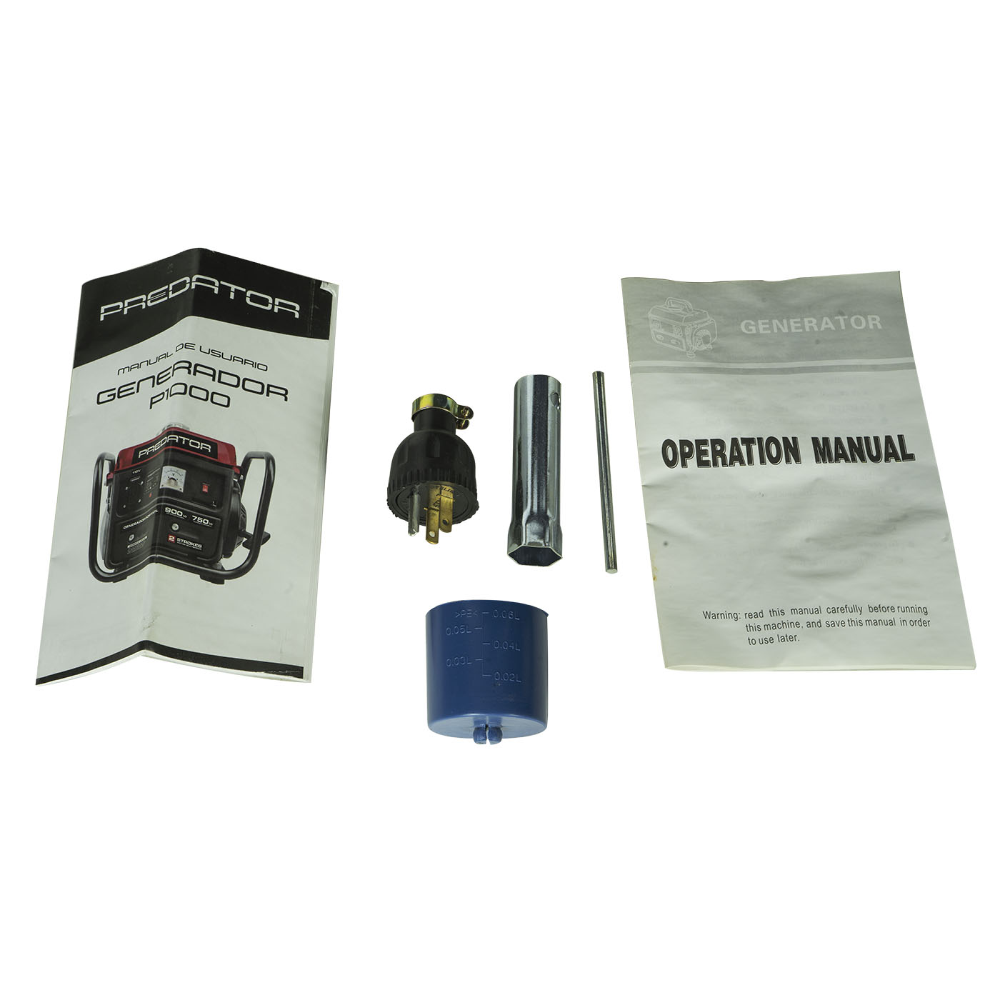 Generador Portátil A Gasolina 2 Tiempos Predator 900w 110v/60hz C/Motor 2 Hp - P1000