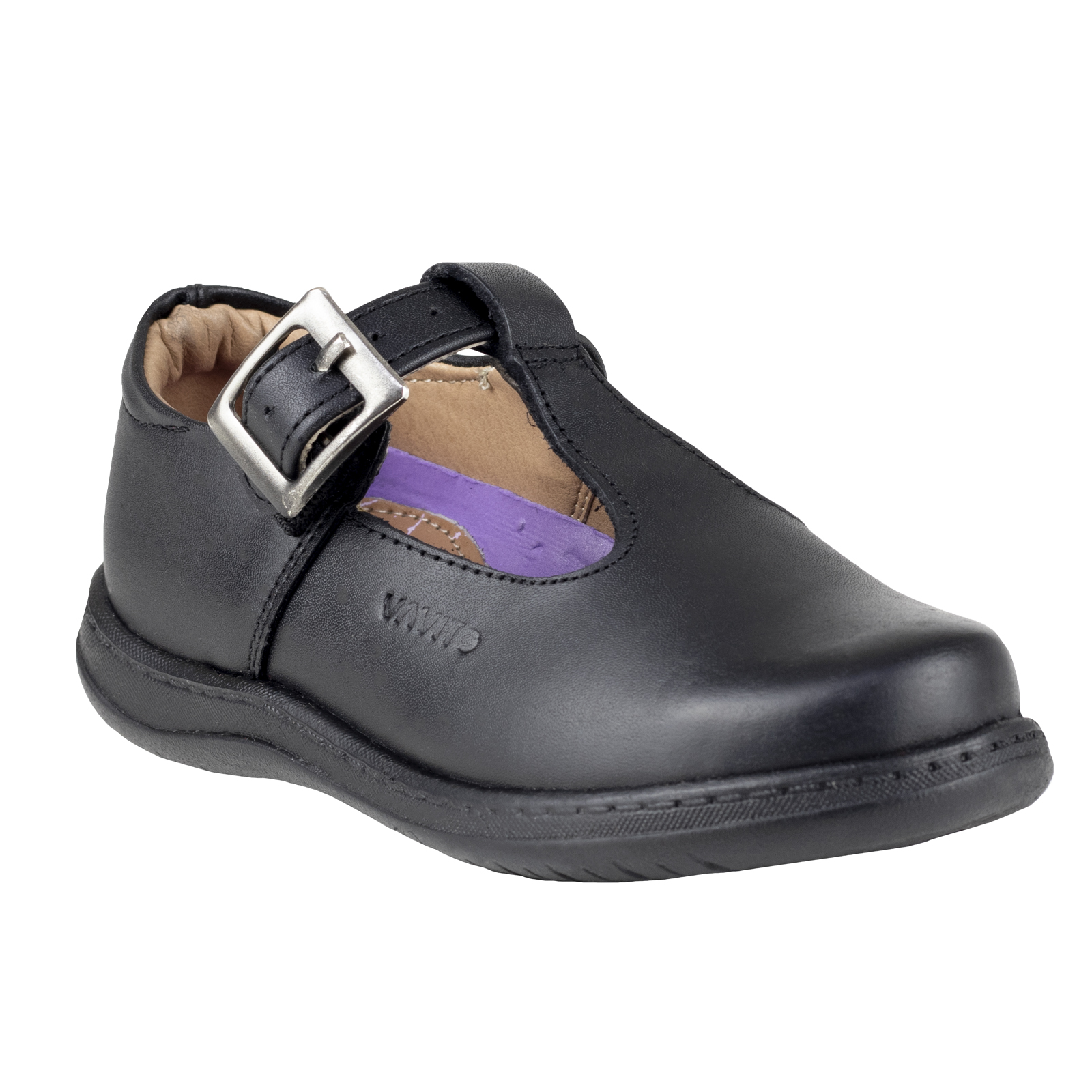 Zapatos Escolares Para Niña Vavito Clásicos 770013 Negro De Piel