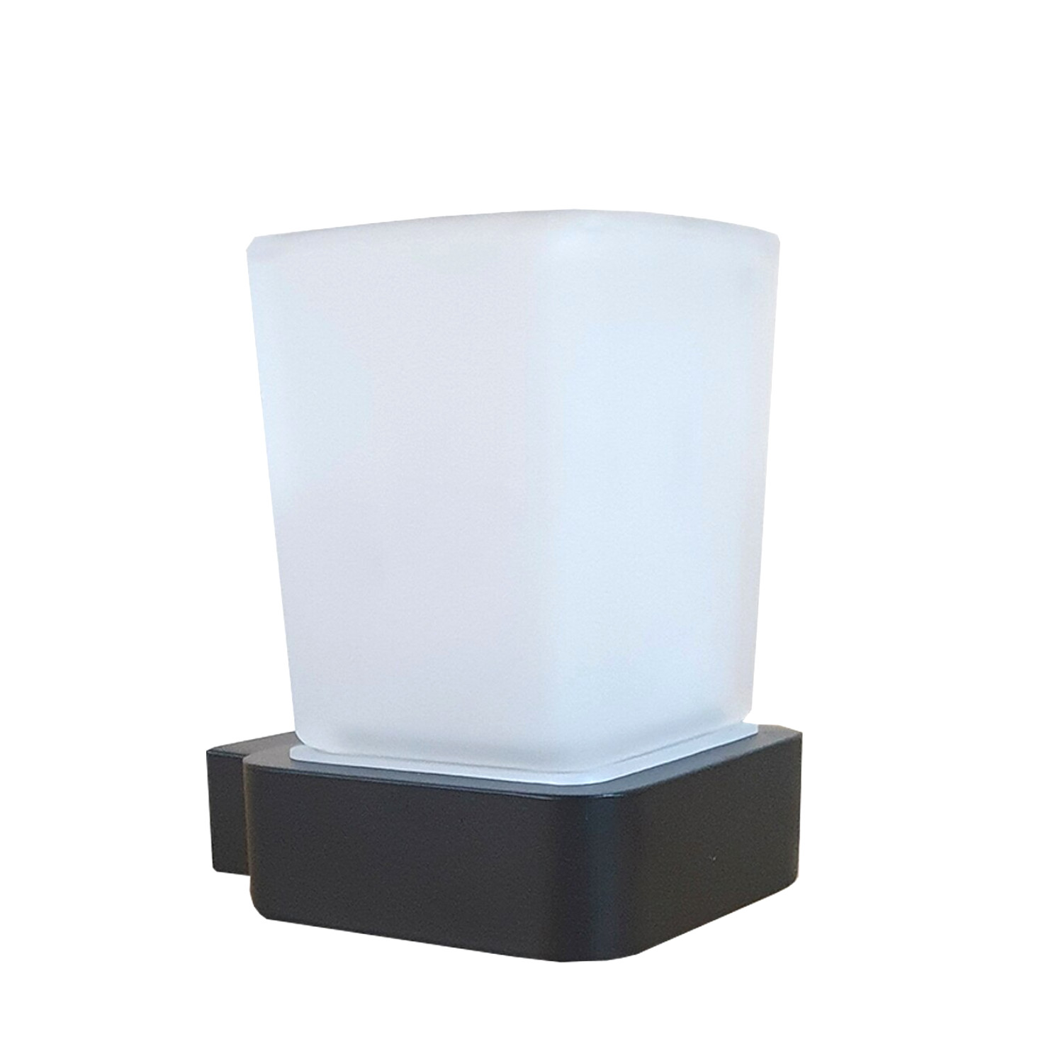 Porta Vaso De Baño Negro Mate Cuadrado Acero Inox Rubinett