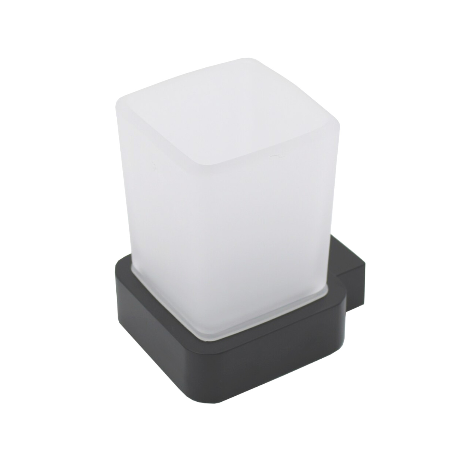Porta Vaso De Baño Negro Mate Cuadrado Acero Inox Rubinett