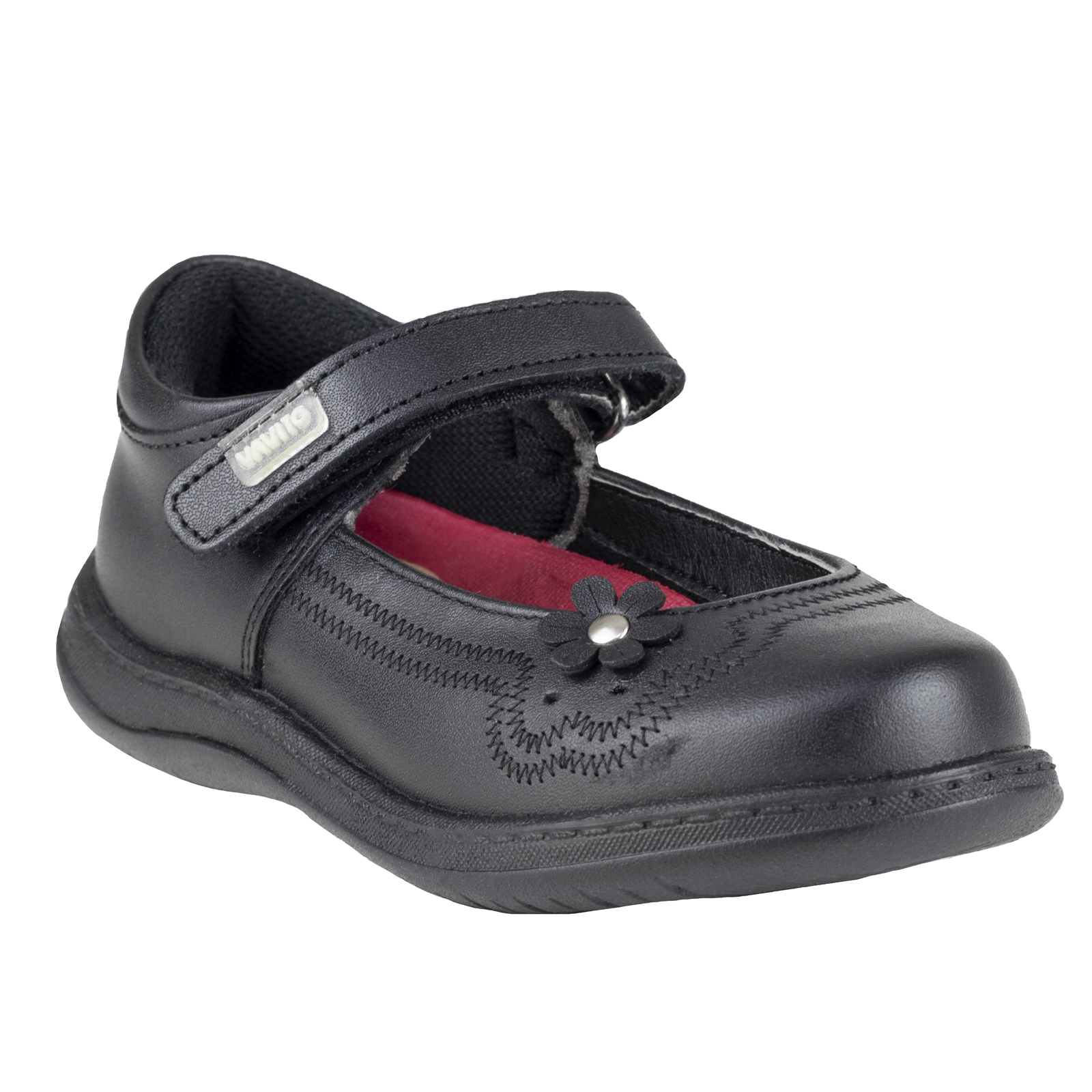 Zapatos Para Niña Escolares Negro Vavito 7704 Confort Velcro