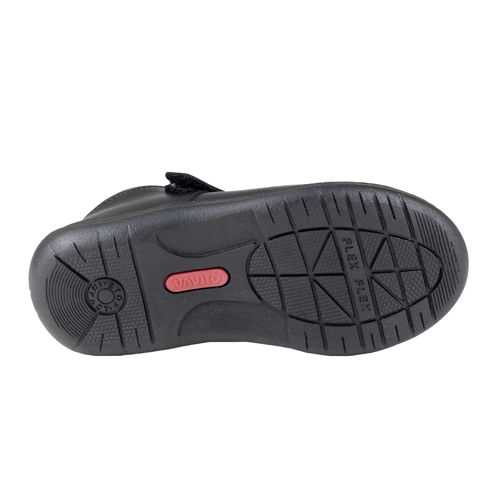 Zapatos Para Niña Escolares Negro Vavito 7704 Confort Velcro