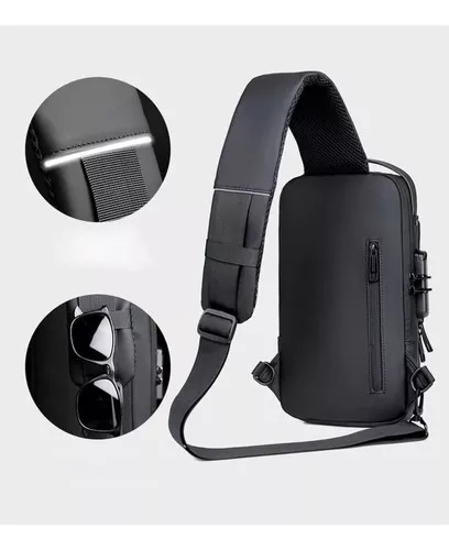 Usb Bolso De Pecho Bolso De Moto Para Hombre Bolso Bandolera