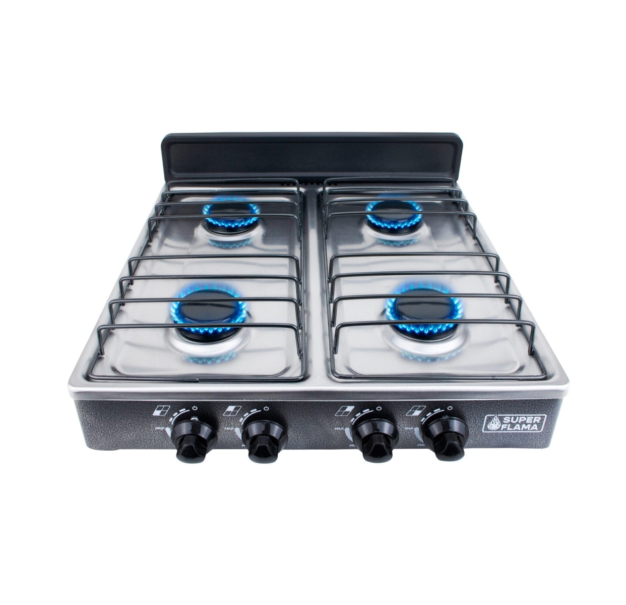 Parrilla de Gas Super Flama 4Q-CA-G 4 Quemadores/ Cubierta de Acero Gris ALBY10