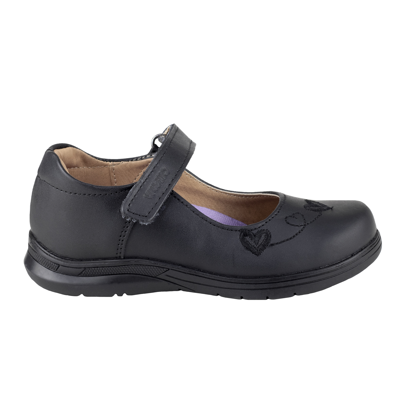 Zapatos Para Niña Escolares Vavito 754004 Negro Velcro Piel 22 AL 26