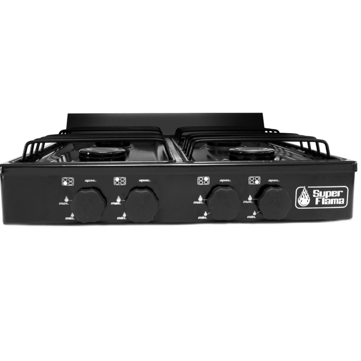Parrilla de Gas Super Flama 4Q-N 4 Quemadores Negro ALBY10