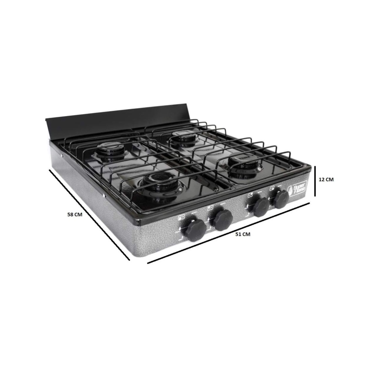 Parrilla de Gas Super Flama 4Q-G 4 Quemadores Gris ALBY10