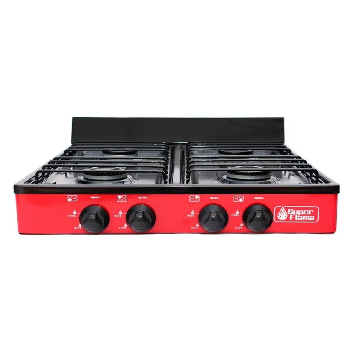 Parrilla de Gas Super Flama 4Q-R 4 Quemadores Rojo ALBY10