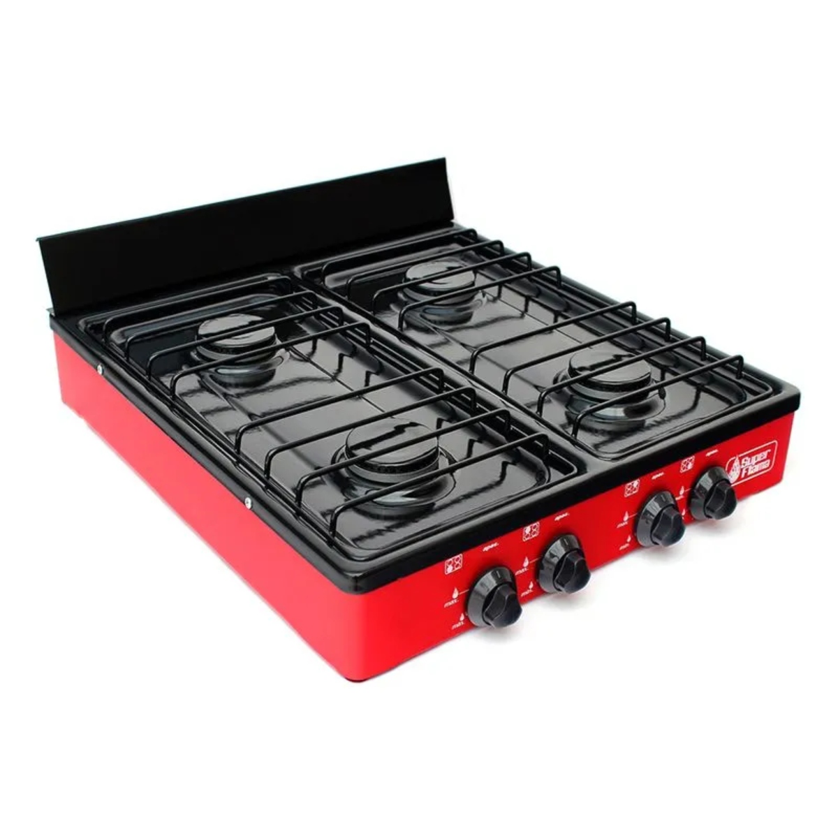 Parrilla de Gas Super Flama 4Q-R 4 Quemadores Rojo ALBY10