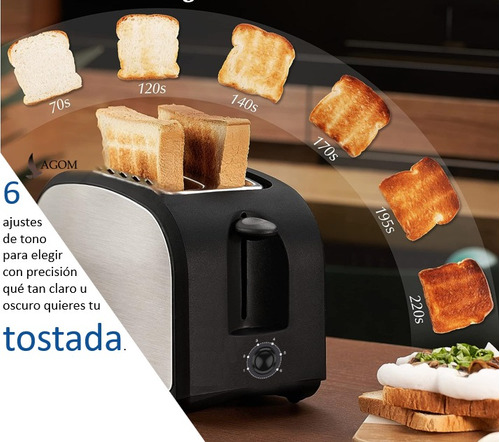 Tostadora Eléctrica De Pan Bagel 750w Acero Inoxidable Lagom