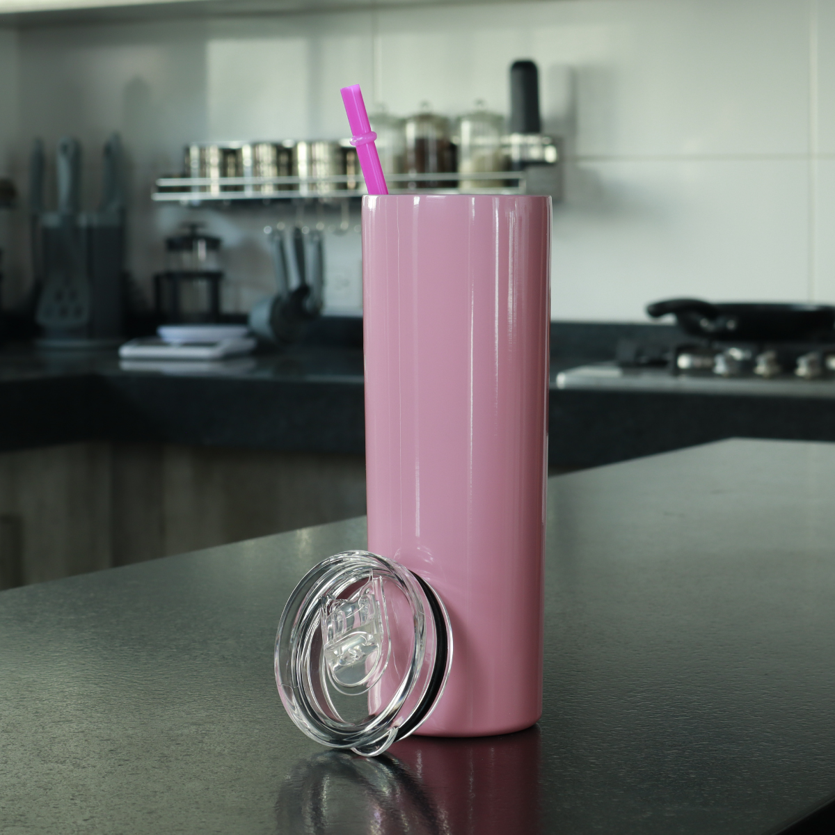 Termo metálico Iliosinnova 20 oz Color rosa Doble acero inoxidable