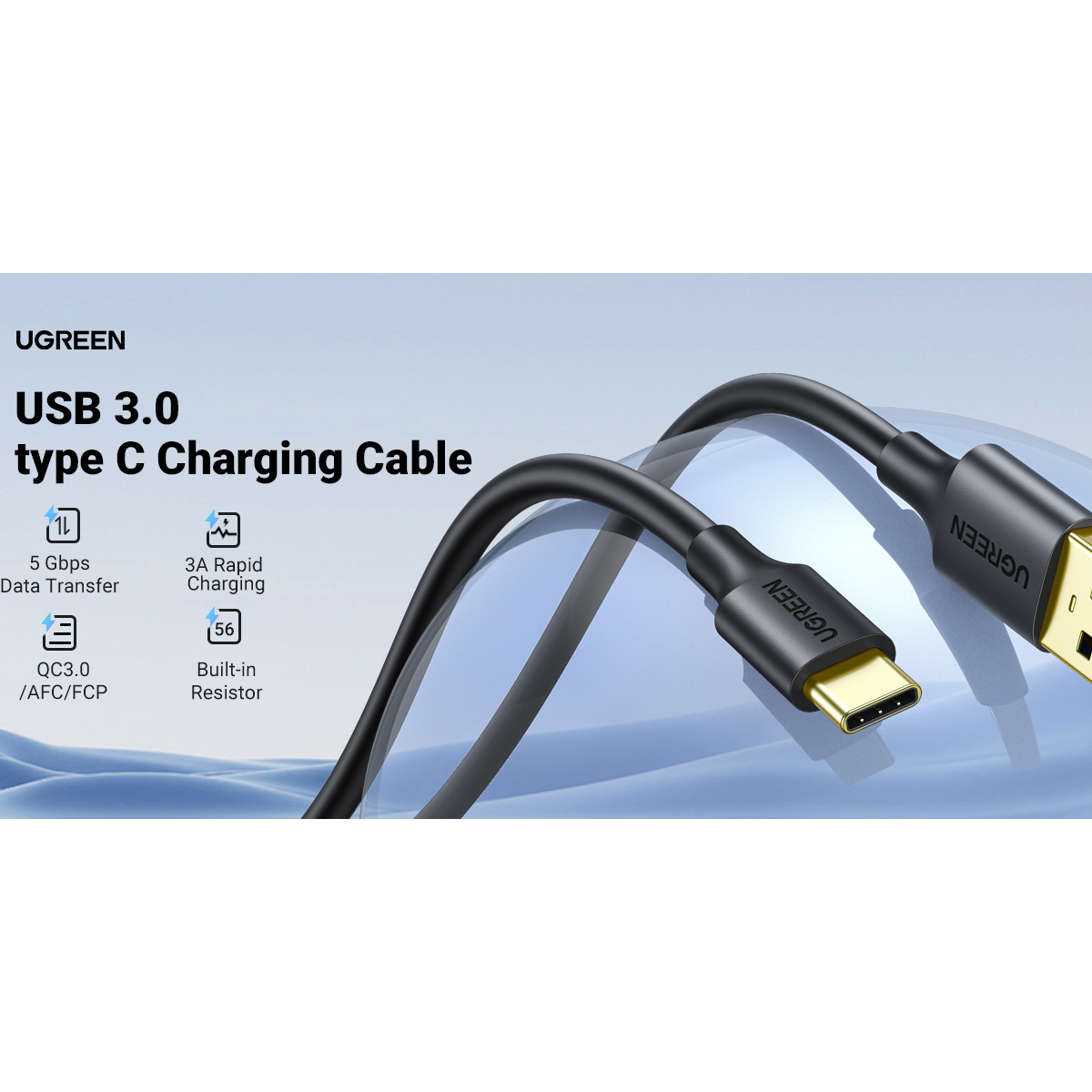 Cable Usb-a A Usb-c 1 Metro 3.0, Ugreen