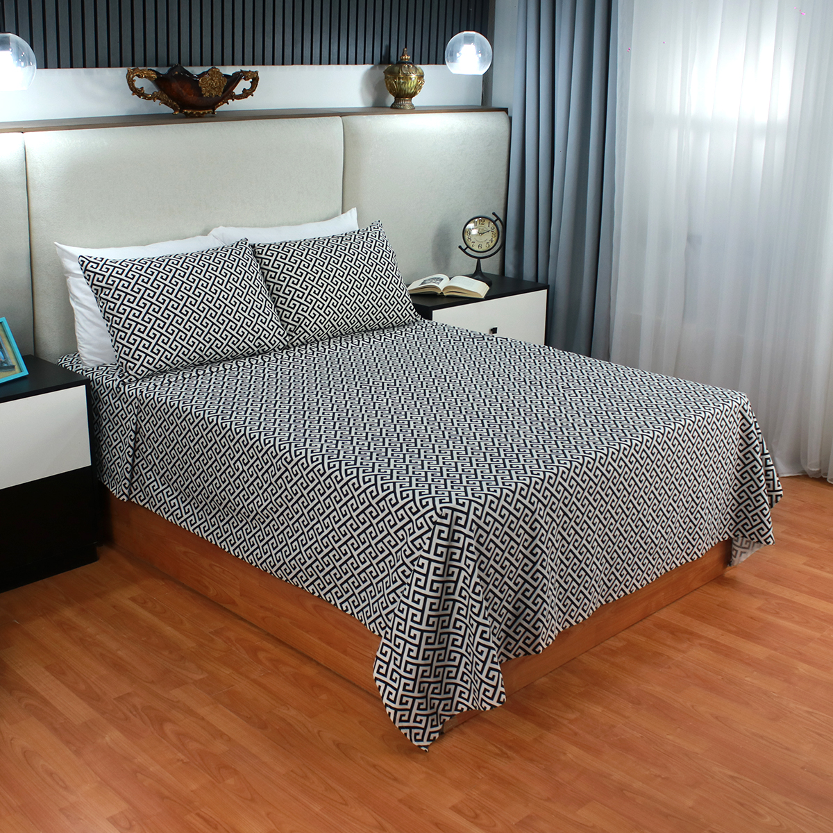 Sábana De Franela King Size Estampado - Chizana Algodón 100% - Tacto Suave