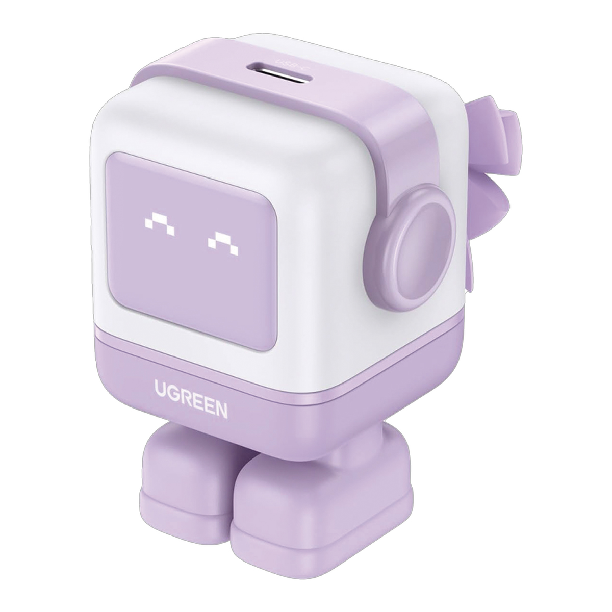 Cargador Usb C 30w Ugreen Nexode Robot Gan Carga Rápida Lila