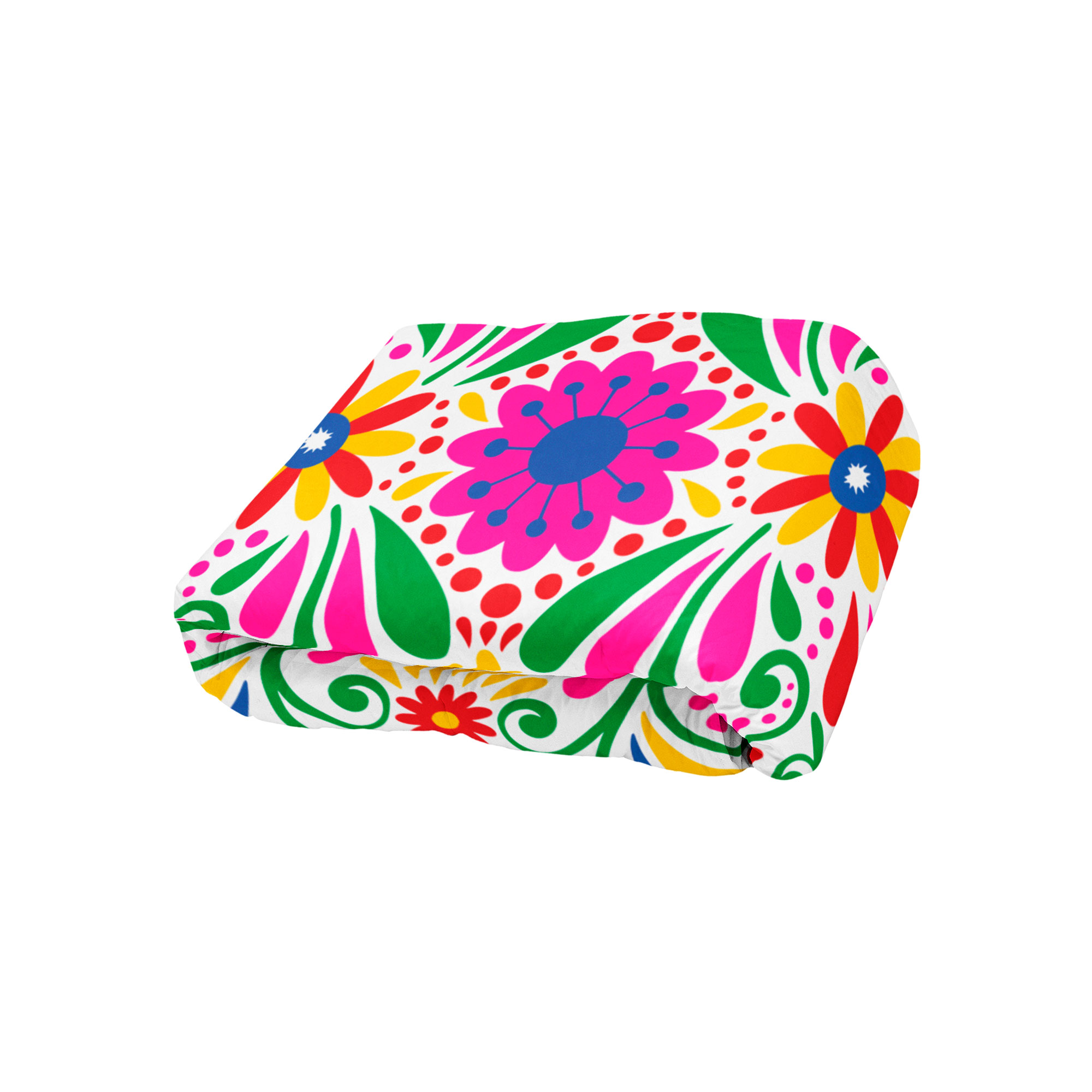 Cobija Manta Frazada Diseño de Flores Méxicanas Fiestas Patrias Ultra Suave y Ligera de Alta Calidad