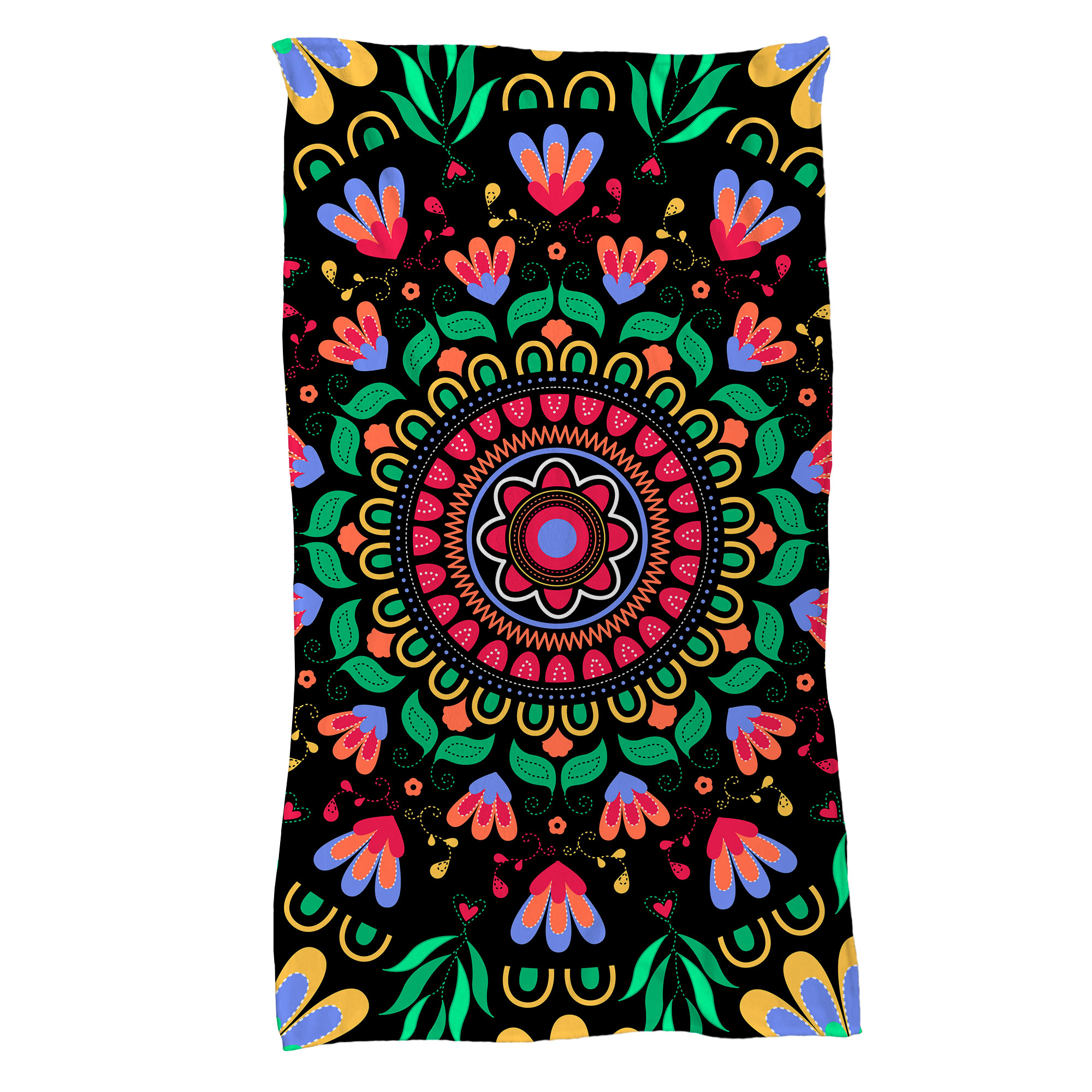 Cobija Manta Frazada Diseño de Mandalas Mexicanas Fiestas Patrias Ultra Suave y Ligera de Alta Calidad