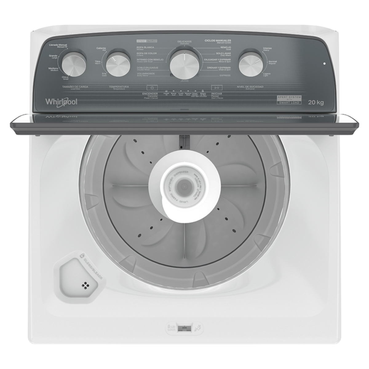 Lavadora Automática Whirlpool 8MWTW2024WJM 20KG Carga Superior Xpert System Blanca ALBY