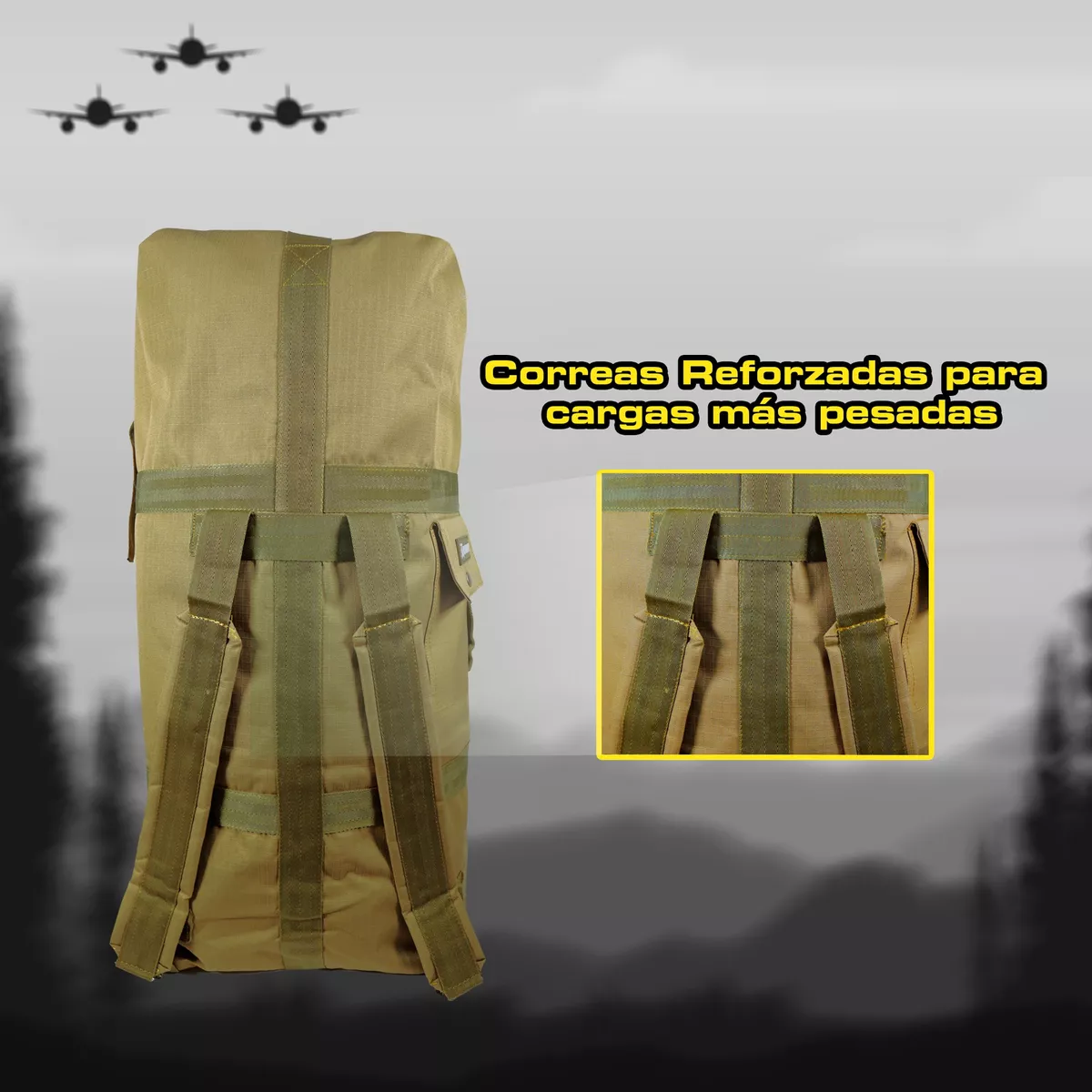 Mochila Tactica Militar Maleta Saco Sa01 Camello