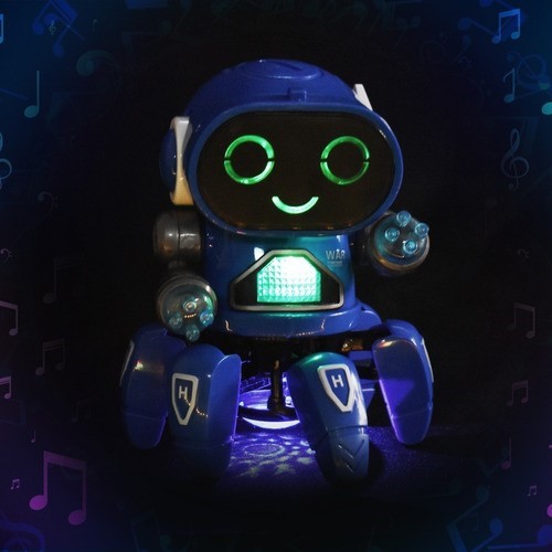 Juguete Robot Bailarín Con Luces Y Sonido AZUL
