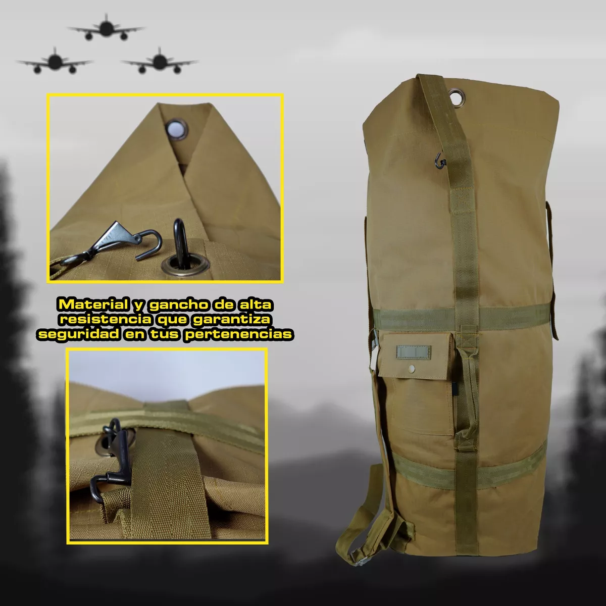 Mochila Tactica Militar Maleta Saco Sa01 Camello