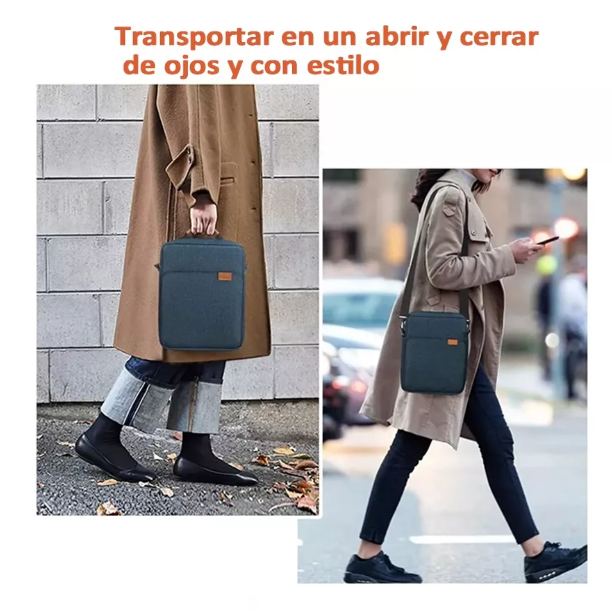 Funda Portalaptop Maletín Mochila Para Laptop Tablet iPad Azul Oscuro