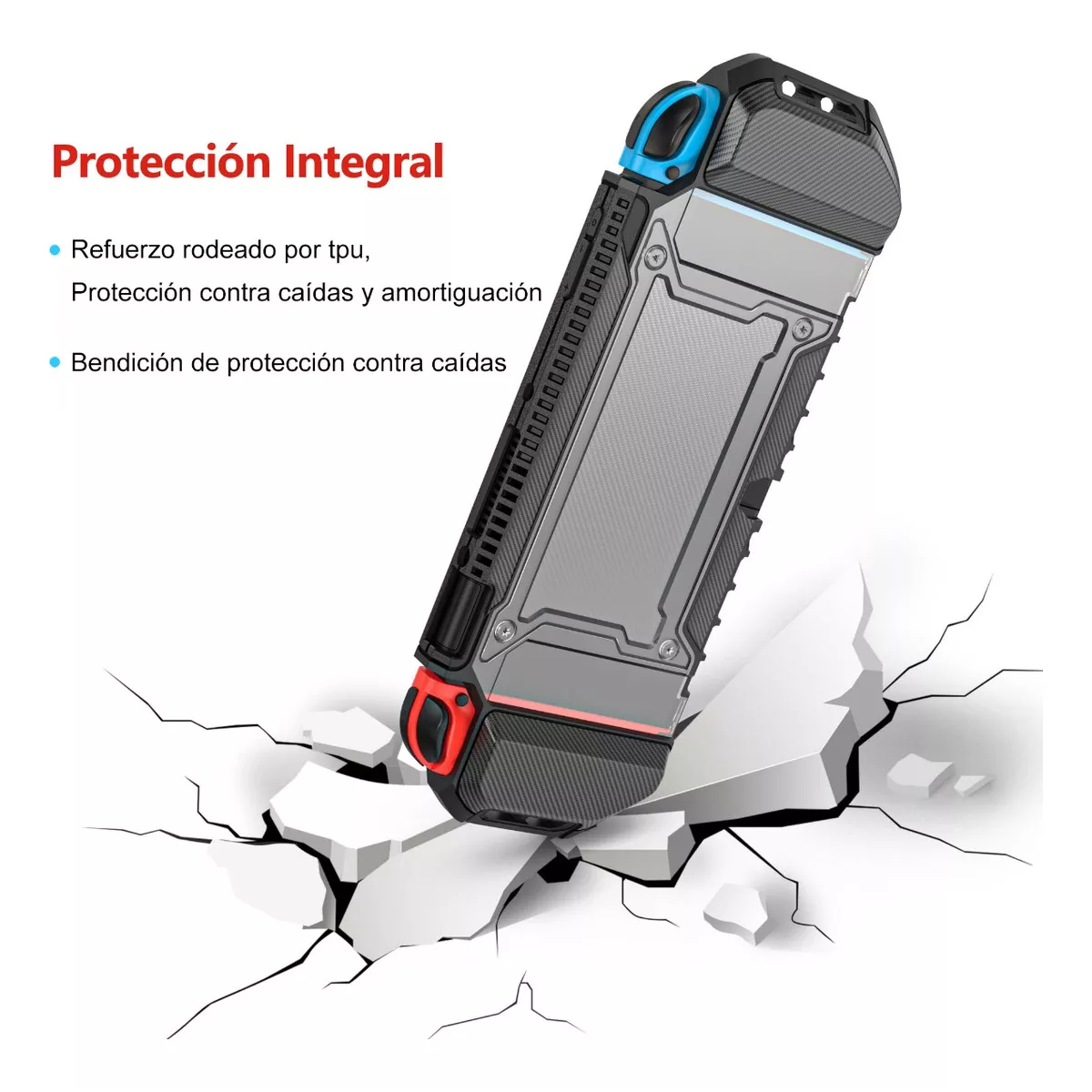 Carcasa Protectora Negra Para Nintendo Switch Oled