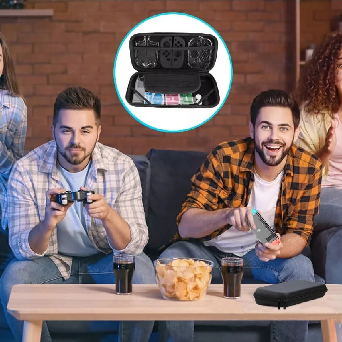 Kit De Accesories Para Nintendo Switch Oled Con Funda 29pcs