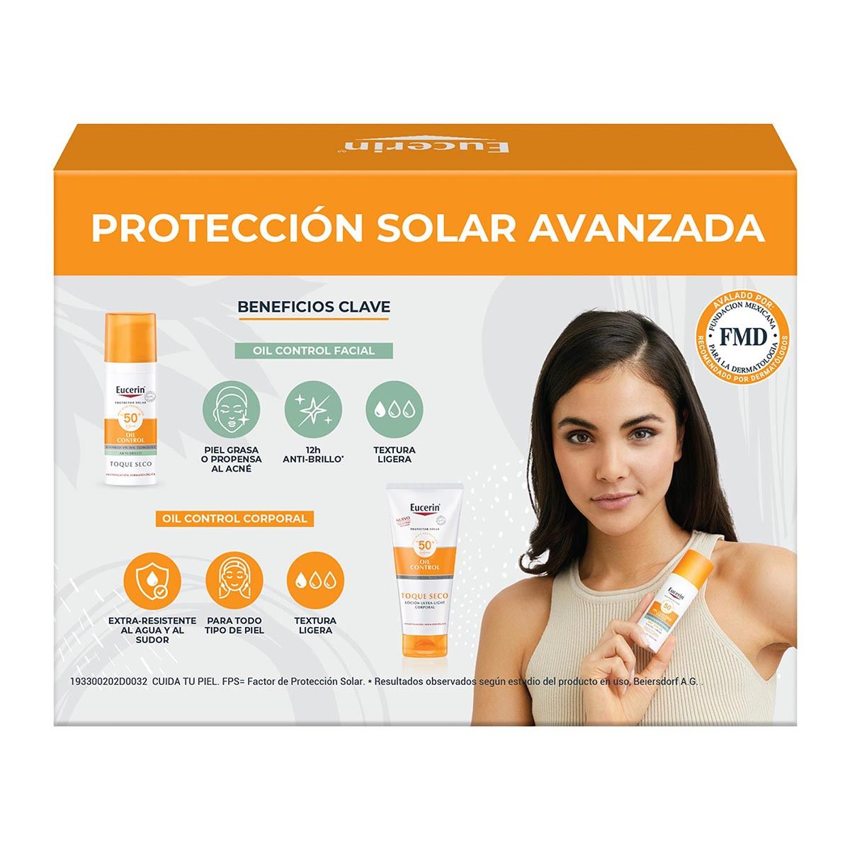 Kit Eucerin Protector Oil Control 50ml+ Solar Corporal 200ml