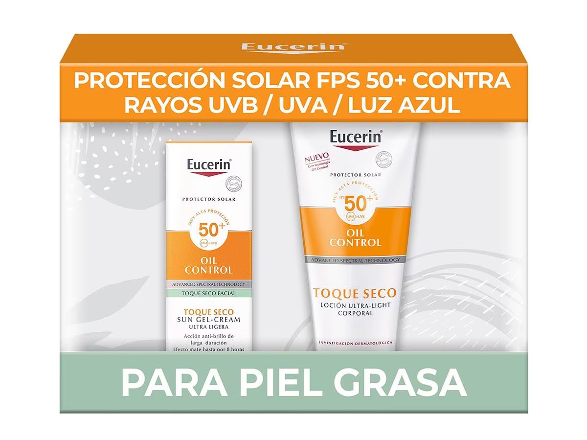 Kit Eucerin Protector Oil Control 50ml+ Solar Corporal 200ml