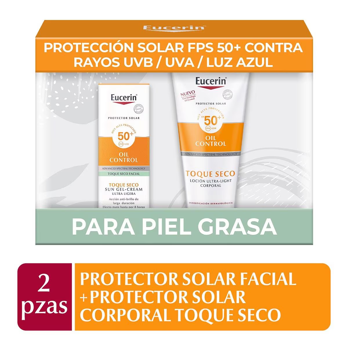 Kit Eucerin Protector Oil Control 50ml+ Solar Corporal 200ml
