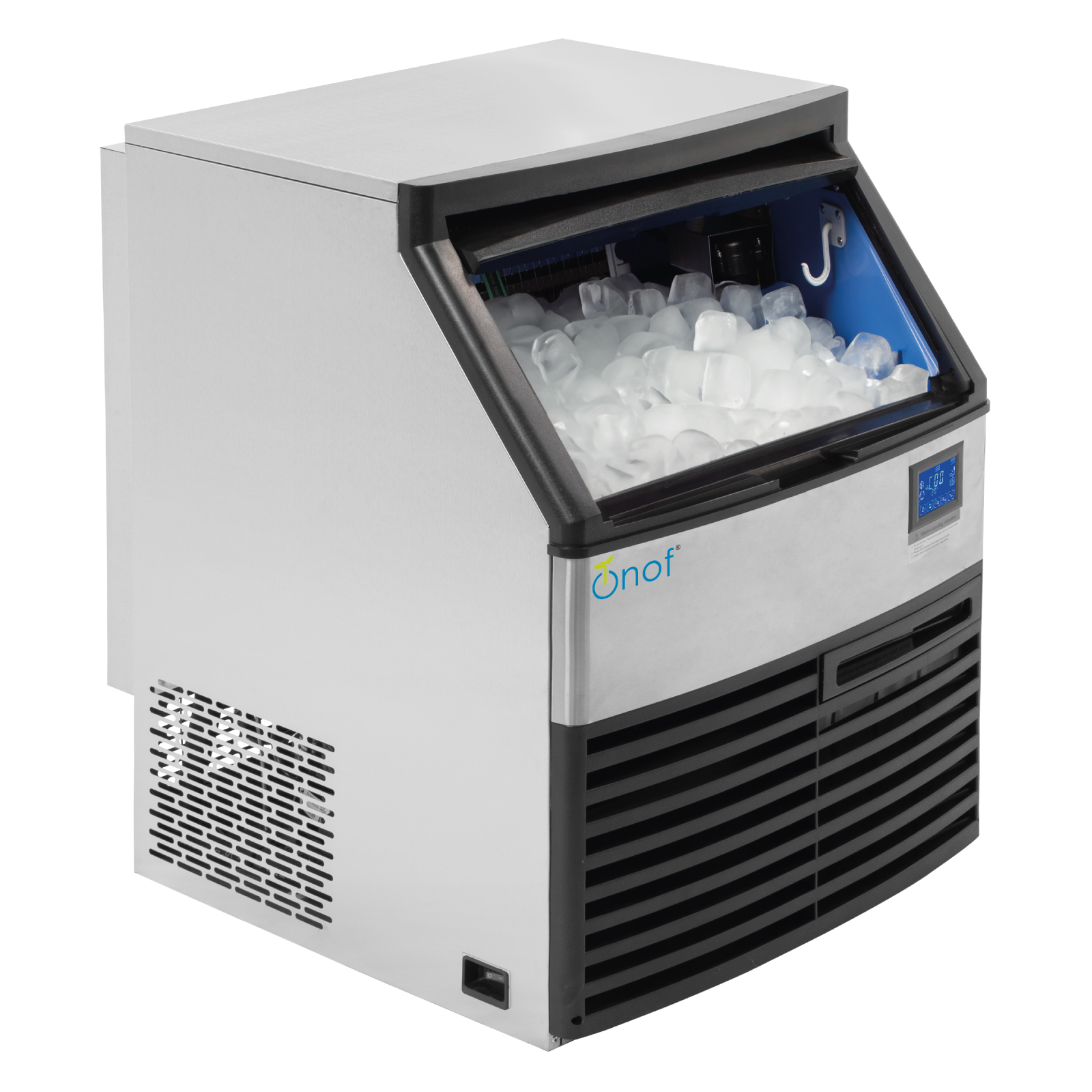 Maquina Para Hacer Hielo MQHLOC Industrial Capacidad 120Kg/24Hr Color Gris-Negro