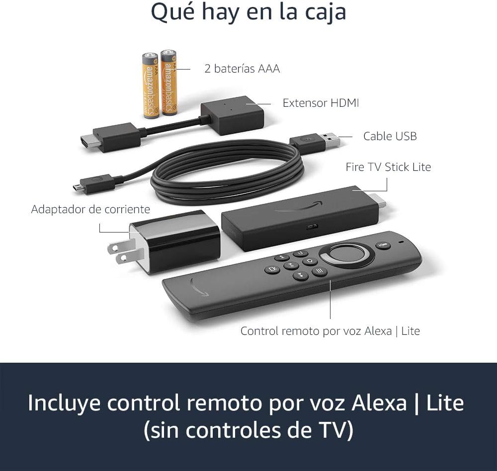 Fire TV Stick Lite con Control por Voz Alexa, Edición 2020