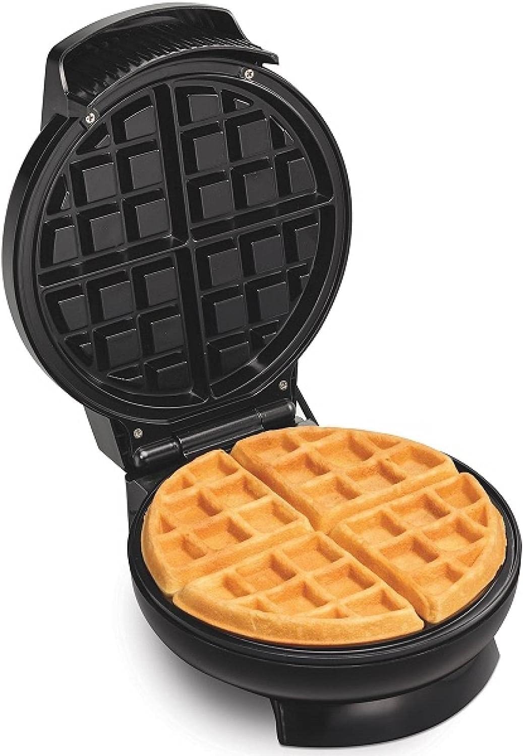 Hamilton Beach Wafflera Eléctrica Belga, Compacta, Color Negro (26071)