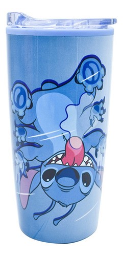 Termo para Café 450 ml Recipiente Disney Stitch Color Azul
