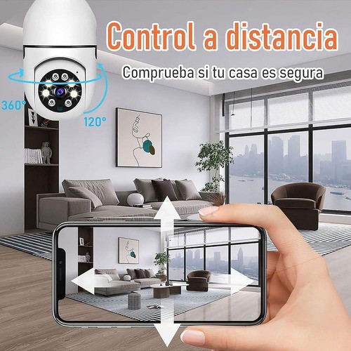 Cámara De Seguridad Wifi De Hd Visión Nocturna Alarma 2 pcs, Blanco