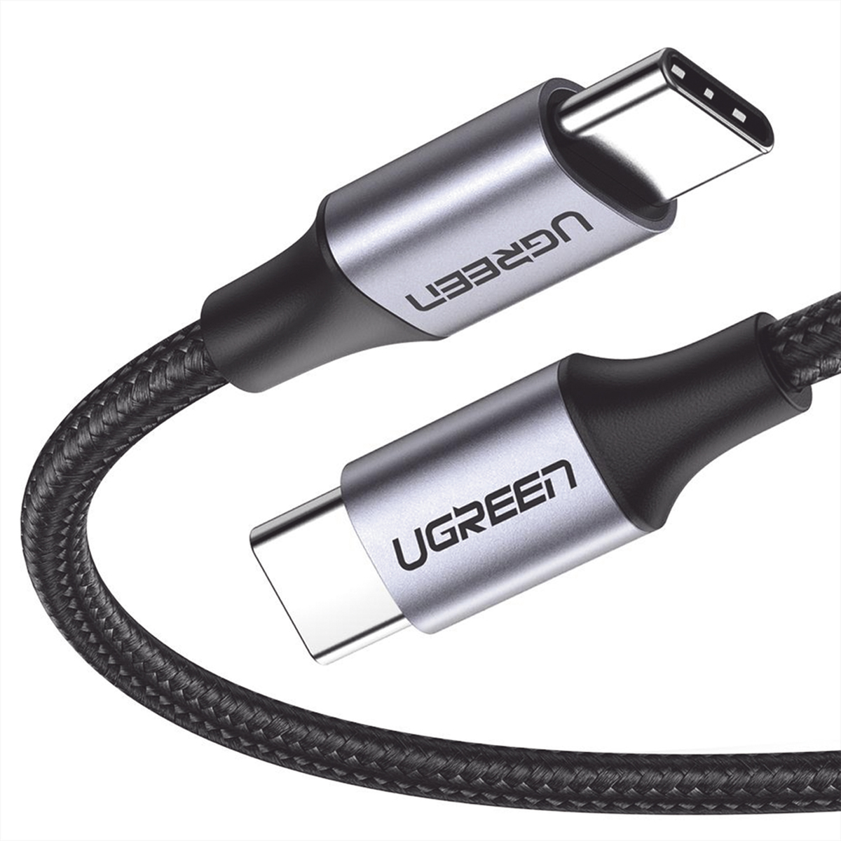 Cable Cargador Ugreen Usb C Carga Rapida Pd 60 W 1m Color Negro