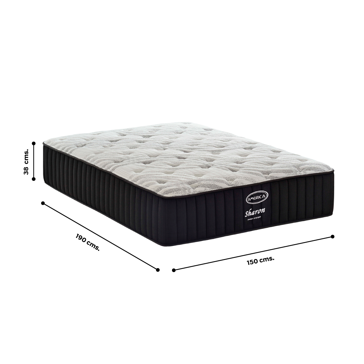Colchon America Sharon Queen Size + 2 Almohadas de Regalo.