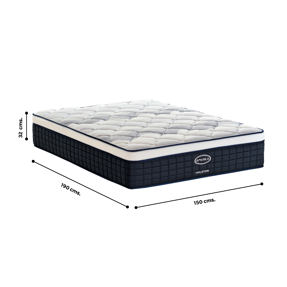Colchon y Box America Halston Queen Size.