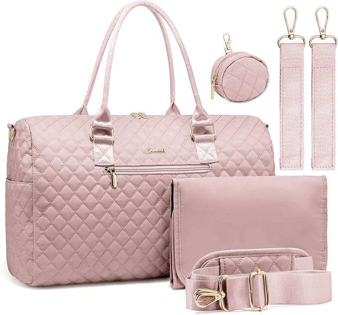 A LOVEVOOK Bolsa de pañales con estuche para chupete y cambiador